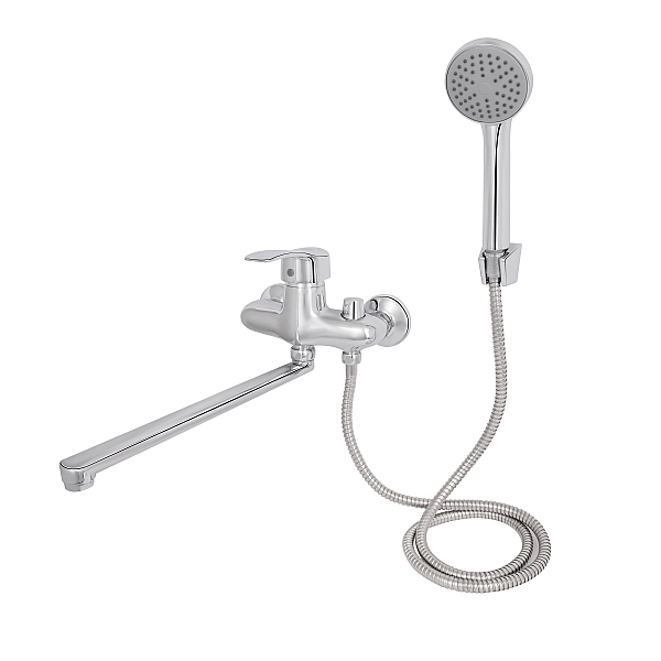 Смеситель для ванны Lidz 43 79 0051 с поворотным изливом (c душевым гарнитуром) (k40) LD43790051CRM35128 Chrome - Фото - 3