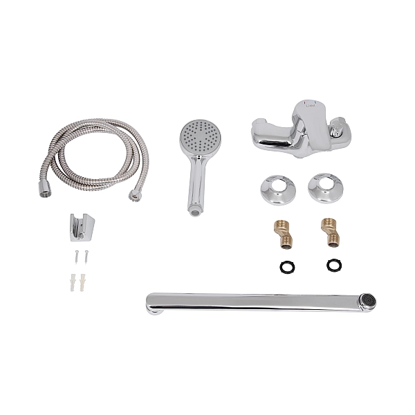 Смеситель для ванны Lidz 43 79 0051 с поворотным изливом (c душевым гарнитуром) (k40) LD43790051CRM35128 Chrome - Фото - 8