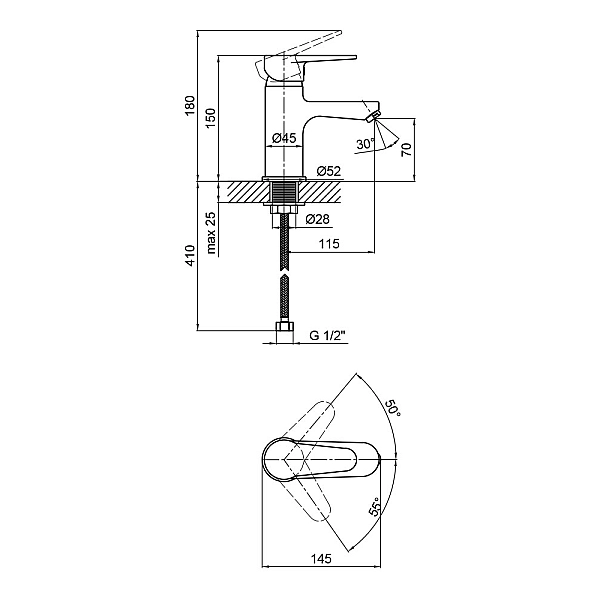 Змішувач для раковини Lidz Nicole 001F (k35) LDNIC001FBLA35178 Black - Фото - 2