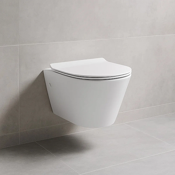 8320020 TOPIC Унітаз підвісний без обідка + супертонка кришка soft close (2уп) (1 сорт) - Фото - 2