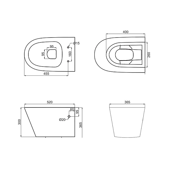 8320020 TOPIC Унітаз підвісний без обідка + супертонка кришка soft close (2уп) (1 сорт) - Фото - 4