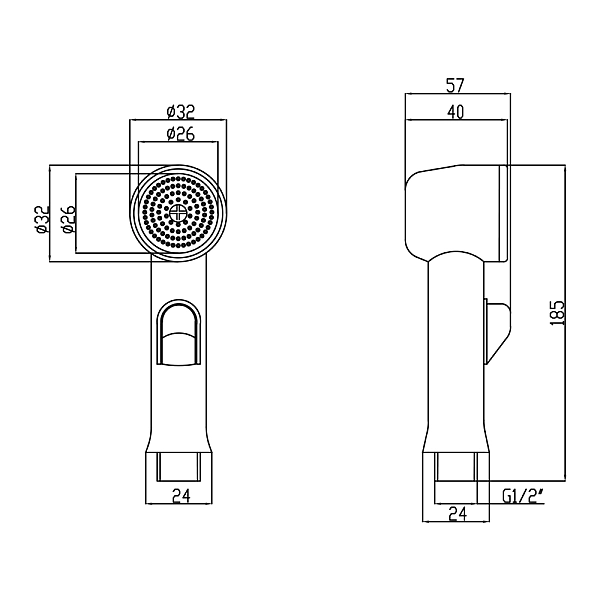 Лейка для гигиенического душа Lidz Niagara 25 округлая LDNIA25CRM35451 Chrome - Фото - 2
