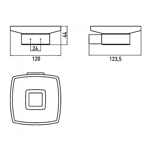 0530 133 00 LOFT BLACK Мильничка+тримач підв.,чорна матова/скло сатин. (1 сорт) - Фото - 2