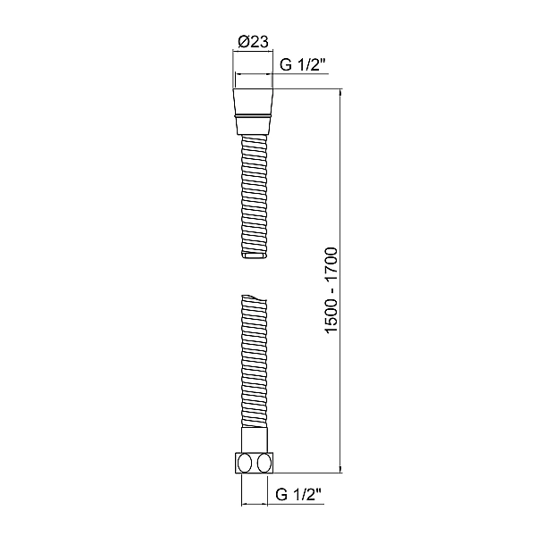 Шланг Lidz Niagara 06 1,5-1,7 м LDNIA06CRM35454 Chrome - Фото - 2