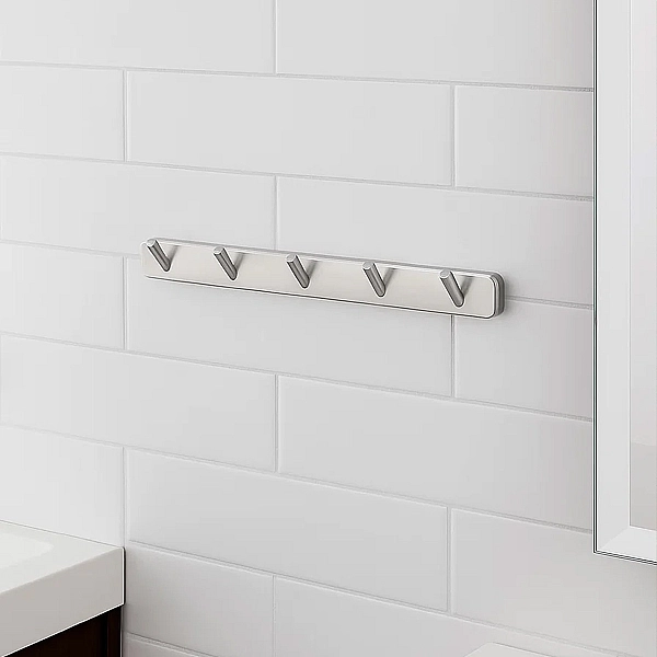 8742  Планка з гачками CAPRI, хром (1 сорт) - Фото - 4