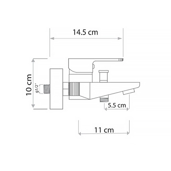 2901111 PIANO Змішувач для ванни, хром (1 сорт) - Фото - 2
