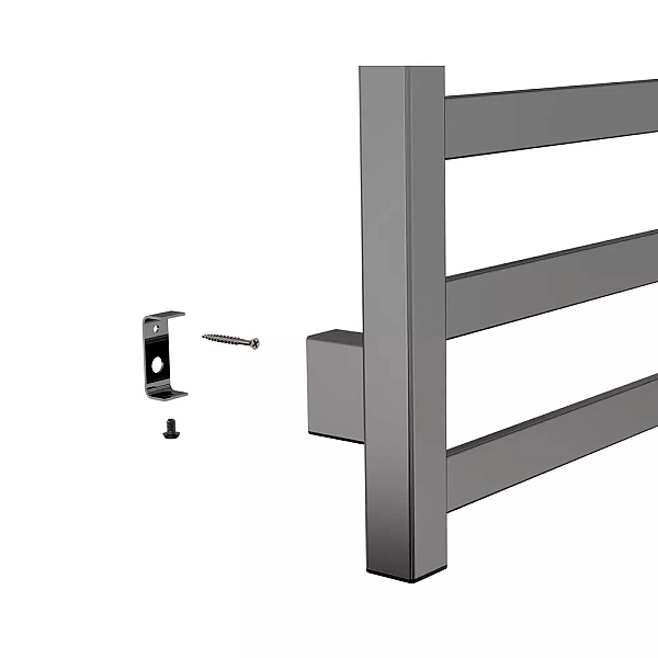 D50005 Комплект прихованого підключення прямокутний, структурований чорний (1 сорт) - Фото - 4