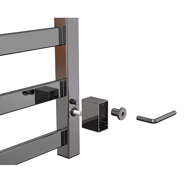 D50005 Комплект прихованого підключення прямокутний, структурований чорний (1 сорт) - Фото - 2