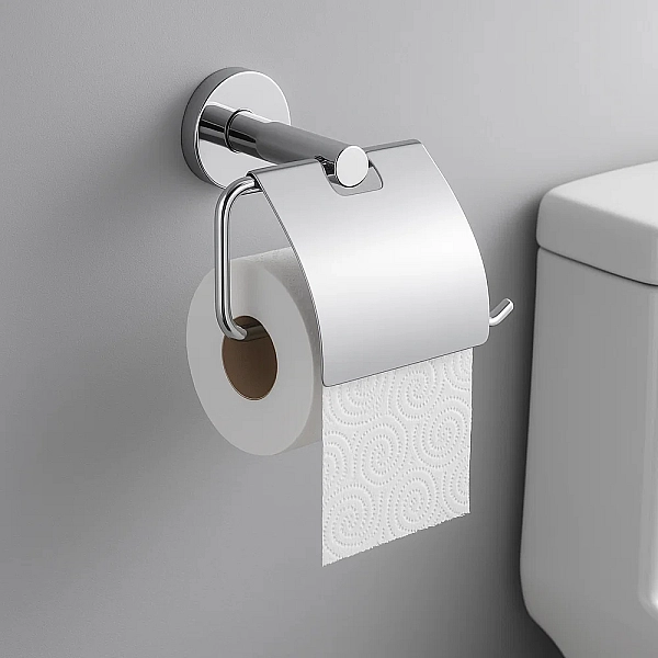 A85A341400 X-Joy, Тримач для туалетного паперу з кришкою, хром (1 сорт) - Фото - 7