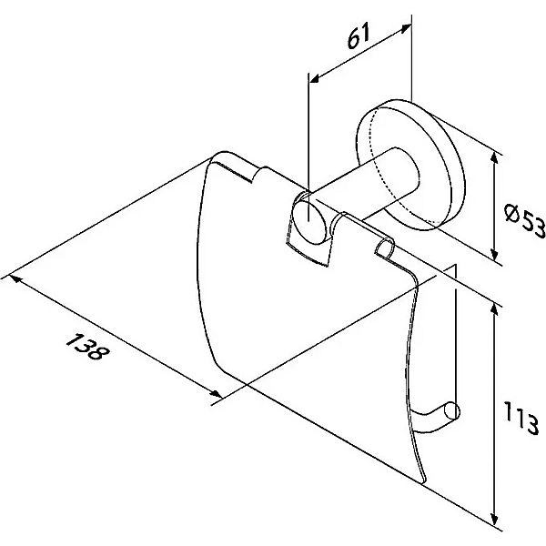A85A341400 X-Joy, Тримач для туалетного паперу з кришкою, хром (1 сорт) - Фото - 2