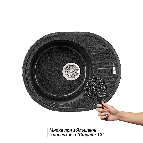 Кухонная мойка Lidz 620x500/200 GRF-13 (LIDZGRF13620500200) - Фото - 3