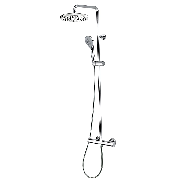L10172 030 ELIOS Душова система з термостатом, верхнім та ручним душем зі шлангом, хром (1 сорт) - Фото - 4