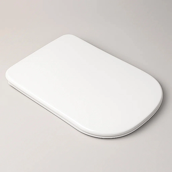 5191 01 Tribeca Кришка для унітазу SLIM quick-fix, soft-close, петлі хром, білий (1 сорт) - Фото - 5