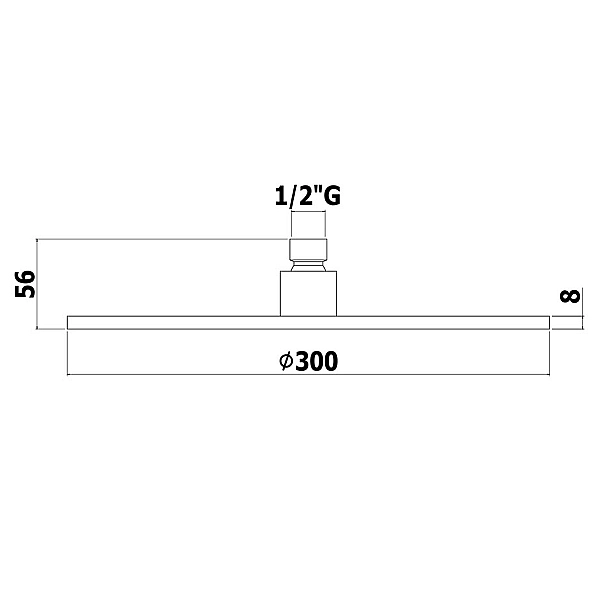 ZSOF079NO  Верхній душ 300 мм, чорний мат. (1 сорт) - Фото - 6
