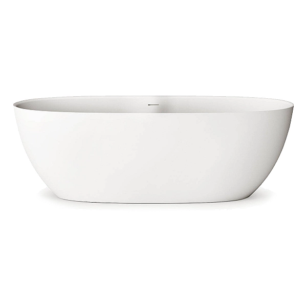 VABELS/00 BELLA Ванна окремостояча 170*80 см з литого (штучного) каменю Silkstone, з інтегрованим сифоном, білий матовий (1 сорт) - Фото - 5