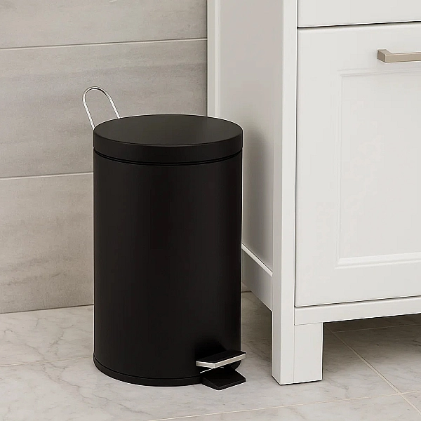 GW06 02 03 03 Відро д/сміття, чорний мат,5 л (1 сорт) - Фото - 3