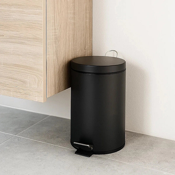 GW06 02 03 03 Відро д/сміття, чорний мат,5 л (1 сорт) - Фото - 4