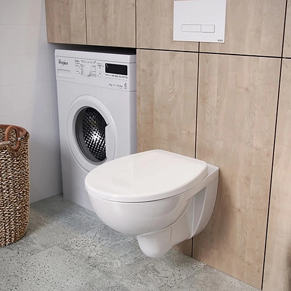 K99033000 Rekord  Підвісний унітаз, без обідка, в комплекті з дюропластовим сидінням, soft-close, Click2Clean (1 сорт) - Фото - 4