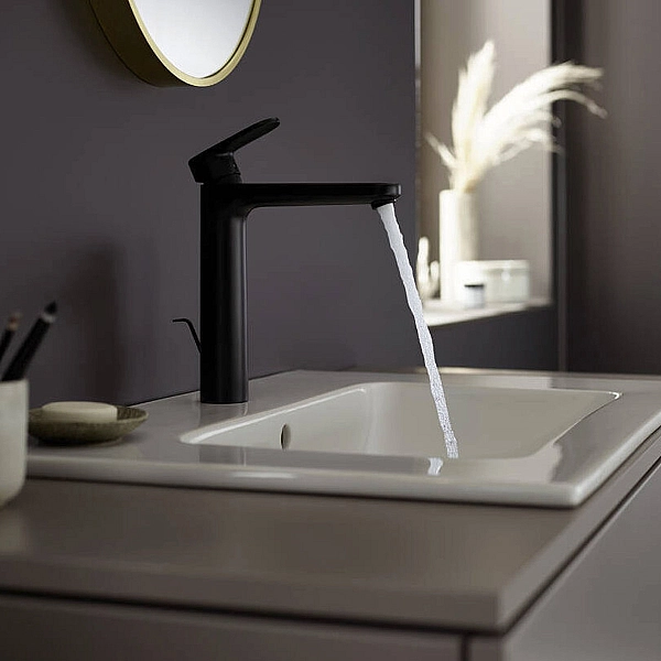 71552670 HG Vernis Blend Змішувач для раковини 190 з д/к, чорний матовий (1 сорт) - Фото - 4