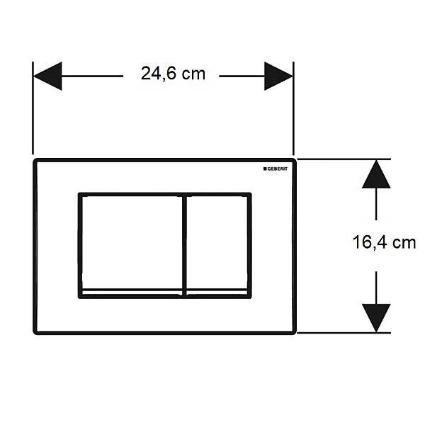 115.137.46.1 Delta20 square Клавіша змиву з подвійним змивом: Матовий хром (1 сорт) - Фото - 2