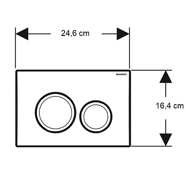 115.127.46.1 Delta20 round Клавіша змиву з подвійним змивом: Матовий хром (1 сорт) - Фото - 2