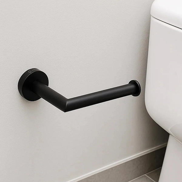 GW05 76 04 03 Nimbus Тримач д/паперу, нержавіюча сталь, чорний мат. (1 сорт) - Фото - 4