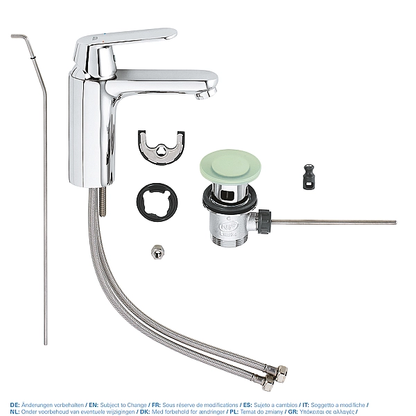 23325000 Eurosmart Cosmopolitan Змішувач д/раковини, хром (1 сорт) - Фото - 3