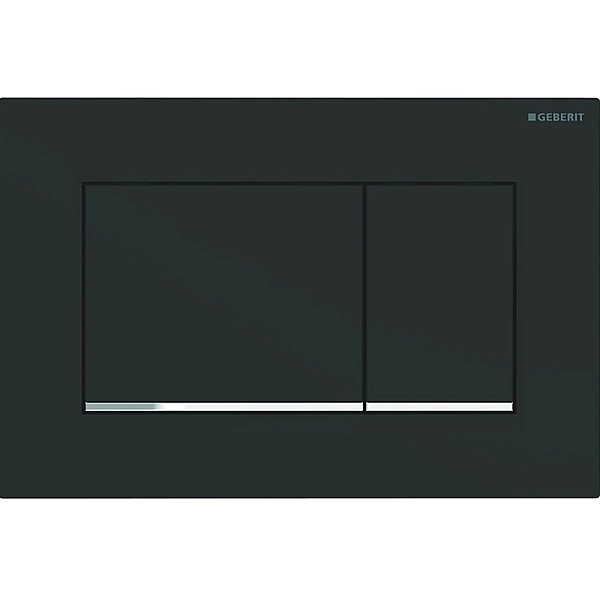 115.883.14.1 Sigma20 (ex Sigma30) square клавіша змиву, подвійний змив, чорний мат/хром глянець (1 сорт)