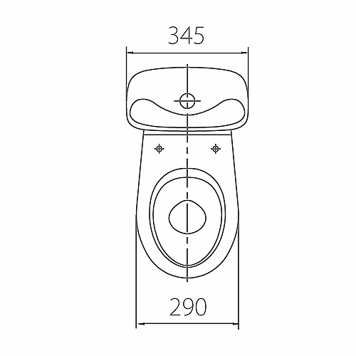 109900UA Bambi Унітаз-компакт підлоговий, косий випуск, бачок 6л, боковий підвід води, сидіння поліпропіленове, колір білий (1 сорт) - Фото - 2