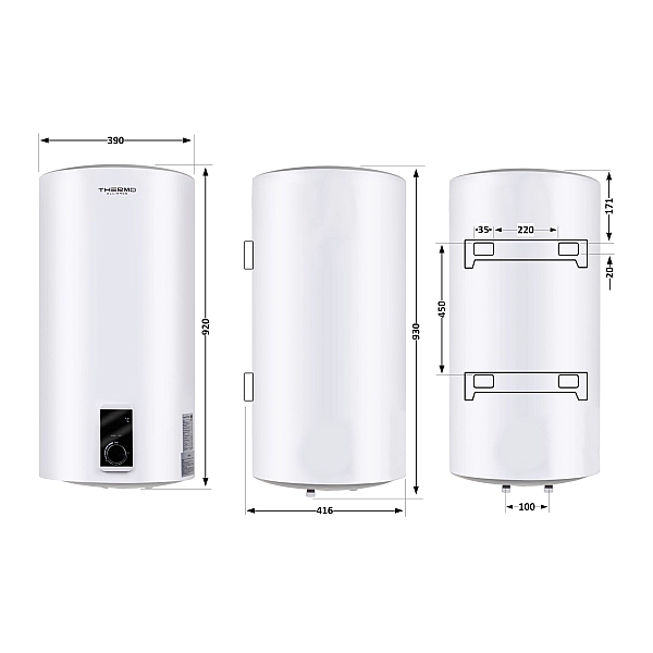 Водонагреватель электрический Thermo Alliance 80 л SLIM вертикальный, сухой ТЭН 2,0 кВт D80V20J(D)2-K - Фото - 2