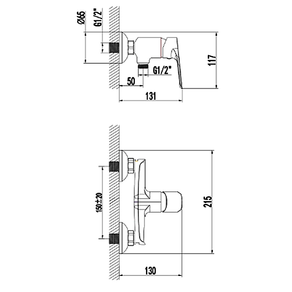 10240010 TOPIC 2.0 Змішувач для душу, хром (1 сорт) - Фото - 2