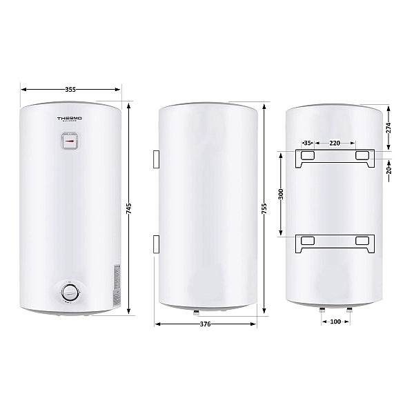 Водонагреватель электрический Thermo Alliance 50 л SLIM вертикальный, мокрый ТЭН 1,5 кВт D50V15Q1 - Фото - 2