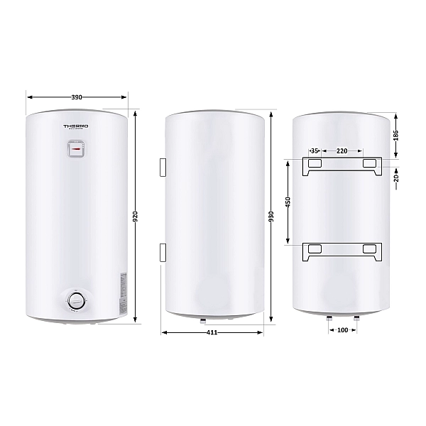 Водонагрівач електричний Thermo Alliance 80 л SLIM вертикальний, мокрий ТЕН 1,5 кВт D80V15Q2 - Фото - 2