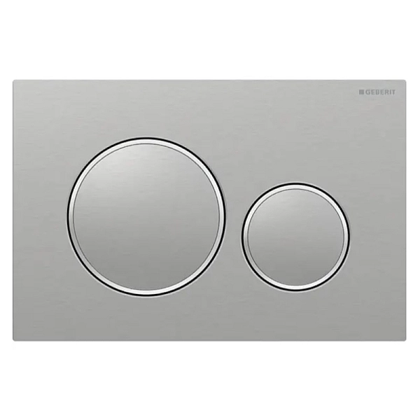 115.882.SN.1  Sigma20 round Клавіша змиву, подвійний змив, нержавіюча сталь матово/полірована/матова (1 сорт)