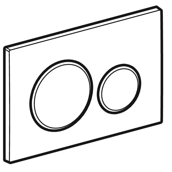 115.882.SN.1  Sigma20 round Клавіша змиву, подвійний змив, нержавіюча сталь матово/полірована/матова (1 сорт) - Фото - 2