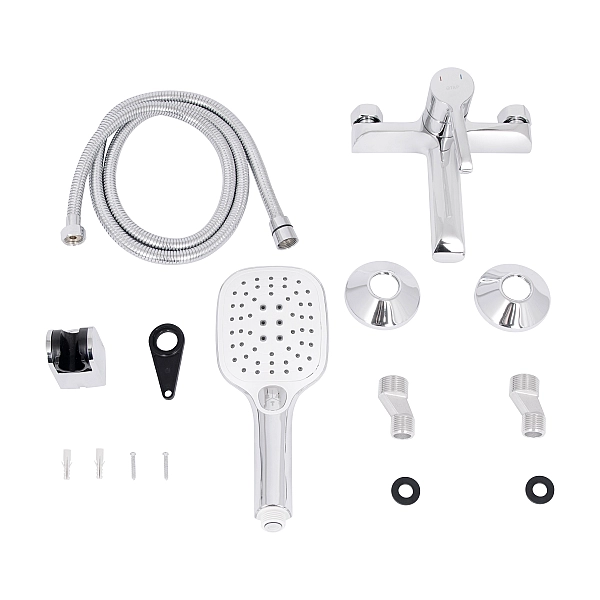 Змішувач для ванни Qtap Grand (з душовим гарнітуром) QTGRACRM006 Chrome - Фото - 7