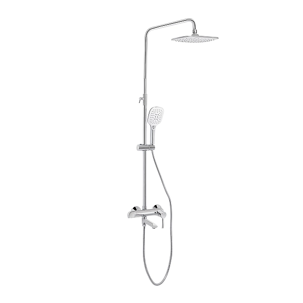 Душевая система универсальная Qtap Grand на три потребителя (с изливом) QTGRACRM1004 Chrome