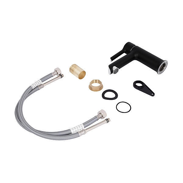 Змішувач для раковини Qtap Grand QTGRABCR001F Chrome/Black - Фото - 7