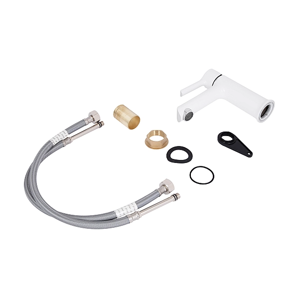 Змішувач для раковини Qtap Grand QTGRAWCR001F White - Фото - 7