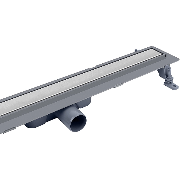 BA80210 Basic Душовий канал 80 з низьким сифоном і накладкою, з горизонтальним виводом, хром (1 сорт) - Фото - 5