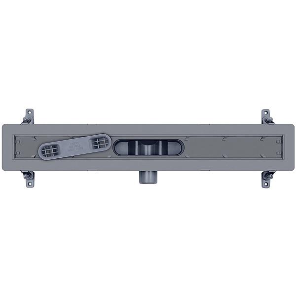BA80210 Basic Душовий канал 80 з низьким сифоном і накладкою, з горизонтальним виводом, хром (1 сорт) - Фото - 3