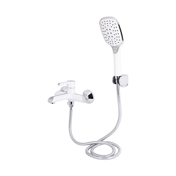 Змішувач для ванни Qtap Grand (з душовим гарнітуром) QTGRAWCR006 Chrome/White - Фото - 3