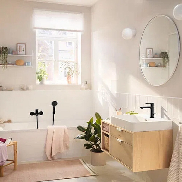 72588670 Rebris S Змішувач д/раковини 110 CoolStart EcoSmart з д/к, чорний матовий (1 сорт) - Фото - 5