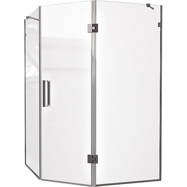 SE0140 ART 3.0 Душова кабіна, п'ятикутна, розпашна, 900*900, без піддона, скло прозоре, хром (1 сорт) - Фото - 8