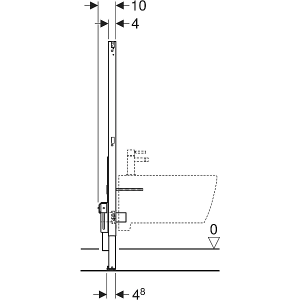 111.520.00.2 Duofix Інсталяція д/підвісного біде, 112 см, універсальна (1 сорт) - Фото - 4