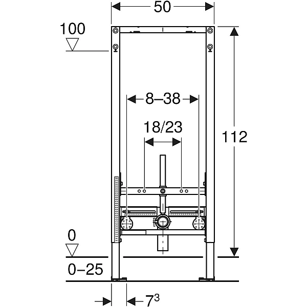111.520.00.2 Duofix Інсталяція д/підвісного біде, 112 см, універсальна (1 сорт) - Фото - 3