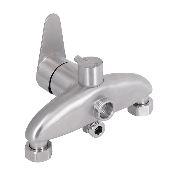 Змішувач для ванни Lidz Vida 005 з поворотним виливом (з душовим гарнітуром) (k35) LDVID005NKS38087 Nickel - Фото - 4