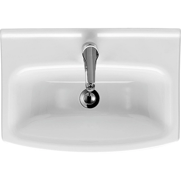 K119-081 Умивальник меблевий CERSANIA 50 ONE HOLE з отвором для змішувача, з переливом, білий глянець (плівка) ( CCWF1009890001 ) (1 сорт) - Фото - 2