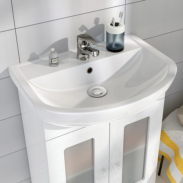 K667-105 Умивальник меблевий ARTECO 55 ONE HOLE з отвором для змішувача (картон) ( CCWS1009750001 ) (1 сорт) - Фото - 5