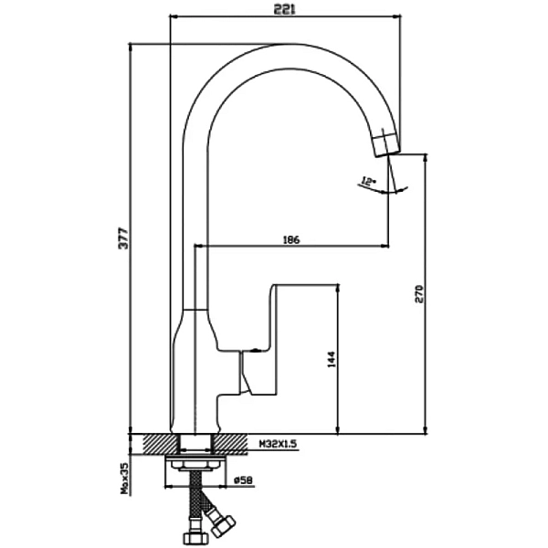 5450041 Harmony Змішувач д/кухні, хром (1 сорт) - Фото - 2
